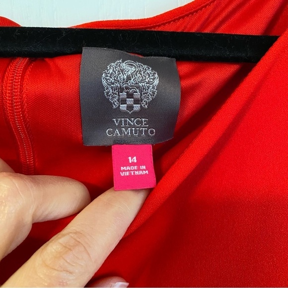 Vince Camuto Red Bell Sleeve Tunic Dress Size 14 - Picture 4 of 10